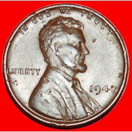 Ⰶ WHEAT PENNY 1909-1958: USA★1 CENT 1940! LINCOLN 1809-1865★LOW START★NO RESERV