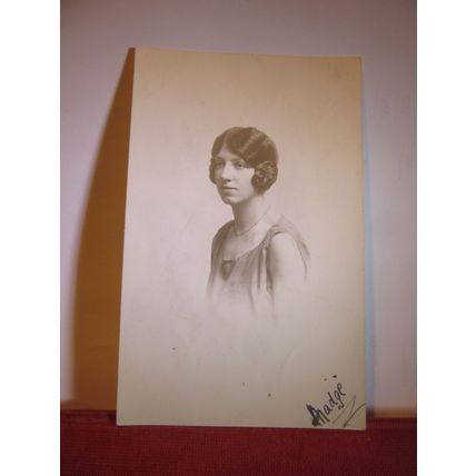 MADGE. antique portrait postcard. by Ernest Hall of Oxford =