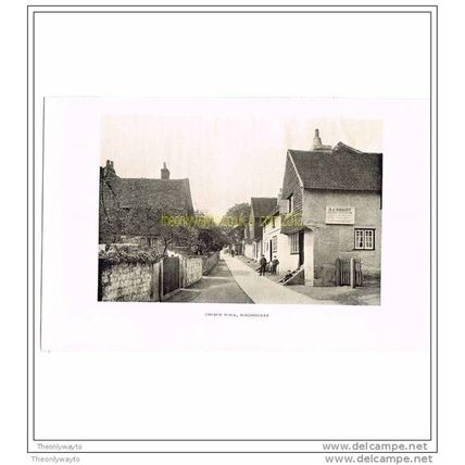 CHURCH WALK, BLECHINGLEY, FROM F. FRITH PHOTO, BOOK ILLUSTRATION (PRINT) 1910