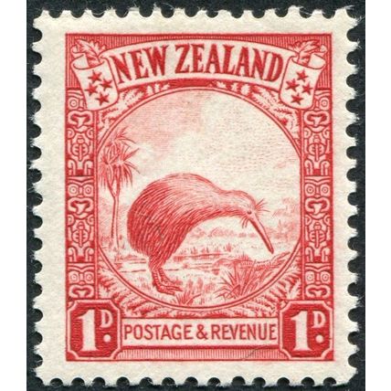 New Zealand 1935 1d red Die I Perf 14x13½ SG557 unused