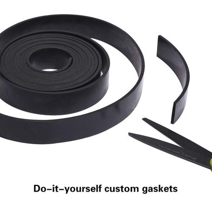 TORRAMI Solid Neoprene Rubber Strips Roll 1/8 (.125) Inch Thick X 1 Inch Wide X