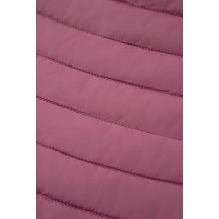Burgundy Solid Color Quilted Zip-up Puffer Jacket