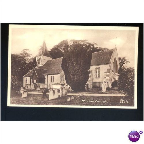 Sussex SLINDON Church Postcard by Frith (42573)