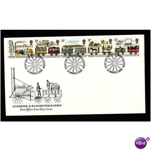 GREAT BRITAIN 1980 LIVERPOOL AND MANCHESTER RAILWAY FIRST DAY COVER