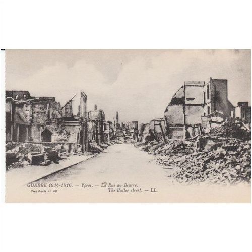 La Rue Au Beurre War Damage 1914 - 1916 Postcard (MO144)