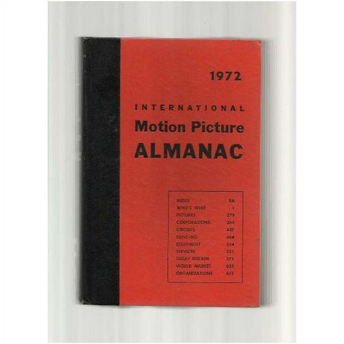 MOTION PICTURE ALMANAC 1972 Movie Trade Yearbook