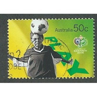 AUS 2006 50c 'WORLD CUP FOOTBALL' FINE USED (EBID34-499)
