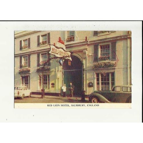 Wiltshire SALISBURY Red Lion Hotel Postcard by Hamilton-Fisher