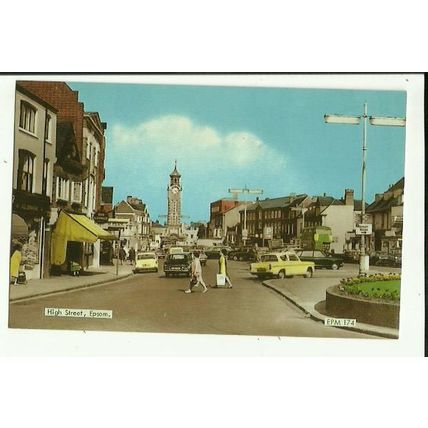 Surrey EPSOM High Street Postcard (Frith EPM.174)