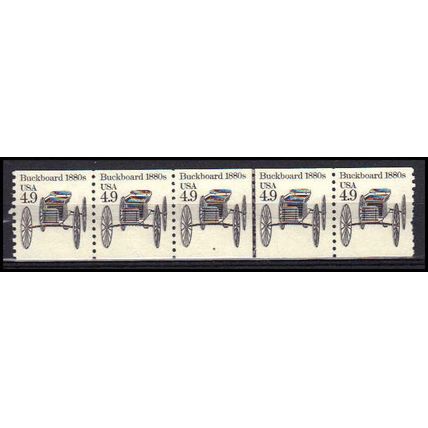 2124 4.9c Buckboard Very Fine MNH Dry Gum PNC 4/5 X0307