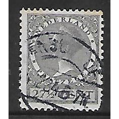 NETHERLANDS , 1924 QUEEN WILHELMIA 27 1/2c GREY SG 326A FINE USED