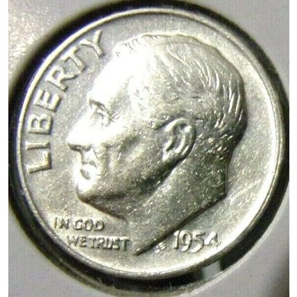 1954-D Roosevelt Silver Dime-Extremely Fine