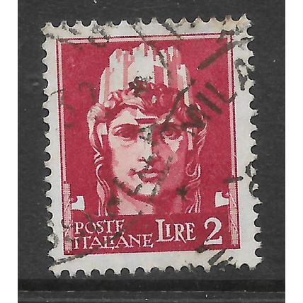 ITALY 1929 IMPERIAL SERIES WOMENS HEAD 2L RED SG 252 FINE USED#