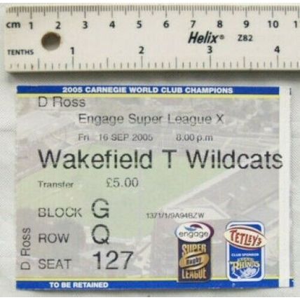 2005 ticket Wakefield T Wildcats