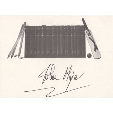 John Major Hand Signed Cricket Bat Card