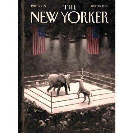 THE NEW YORKER-JULY 25, 2016-"The Fight Begins" by Eric Drooker.-NEW