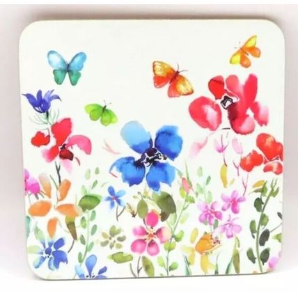 Butterfly Meadow Coasters Lamianted Cork Set of 4 Gift Home Decor Drink Beverage
