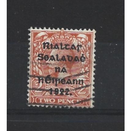 Ireland.SG34 2d Orange.Die Unchecked.Fine Used.Oct24e