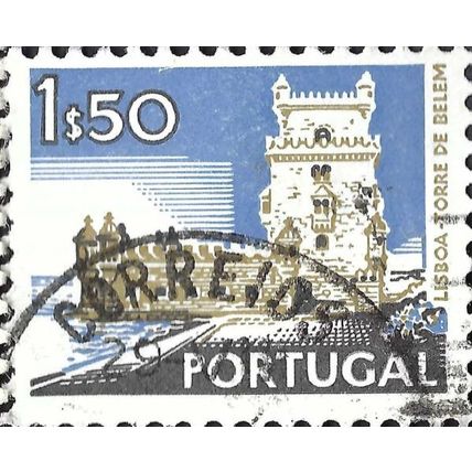 PORTUGAL, Belem Tower, Lisbon, blue 1972, 1.50Esc, #3