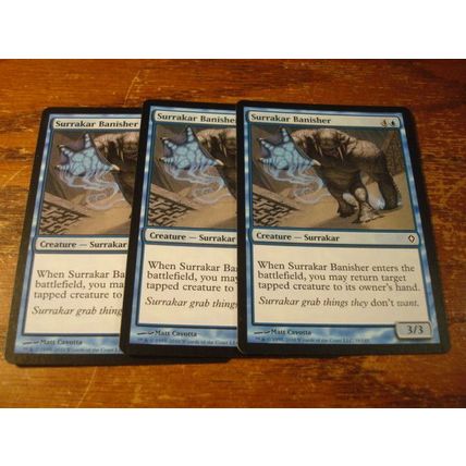 Magic The Gathering, MTG, 3-Cards, 1993-2010, SURRAKAR BANISHER, nm