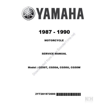 YAMAHA CE50T CG50A CG50U CG50W SERVICE MANUAL MOTORCYCLE 249 PAGES IN ENGLISH