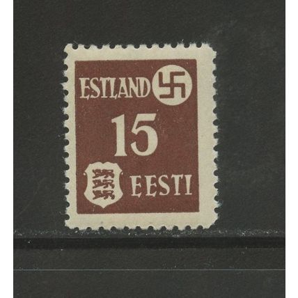 Estonia N3, 1941 Estonian Arms and Swastika, VF, MNH (EST497)