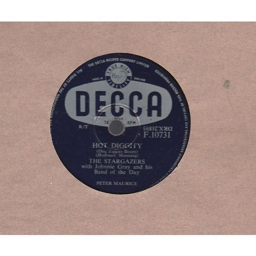 Hot Diggity / Rockin and a Rollin 1956 The Stargazers on DECCA label rare rock