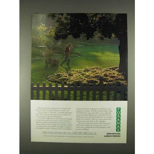 1996 Merck Fosamax Ad - Having Osteoporosis