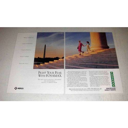 1996 Merck Fosomax Osteoporosis Medicine Ad