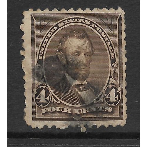 USA 1898 SG285 4c PURPLE BROWN LINCOLN USED#2
