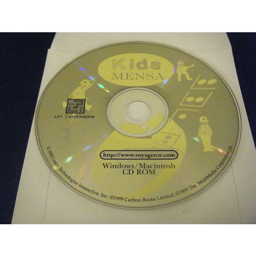 Kids Mensa - Brain Games & Puzzles (PC & MAC, 1999) - Disc Only