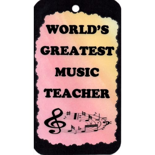 5034 World's Greatest Music Teacher Sign Magnet Music Band Choir Teacher Gift