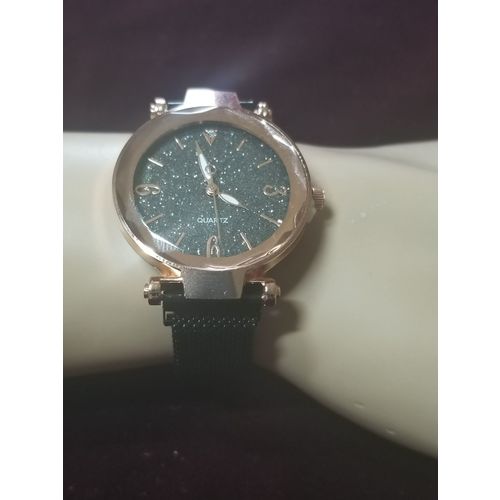 Rose Gold & Black Magnetic Starry Sky Wrist Watch