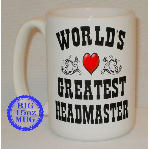 World's Greatest Headmaster Big 15Oz Mug Can Personalise School Academy Cup Gift