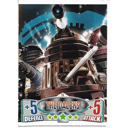 Topps Trading Card - Doctor Who Alien Attax - Alien - E5 Daleks