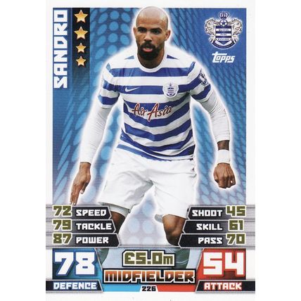 Match Attax 2014/2015 226 Sandro Queens Park Rangers