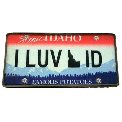 I Luv Idaho Wood License Fridge Magnet