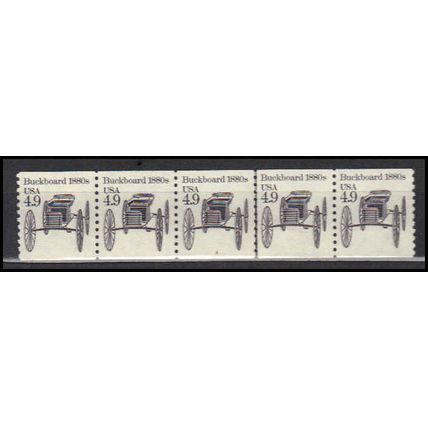 2124 4.9c Buckboard Very Fine MNH Dry Gum PNC 3/5 X0202