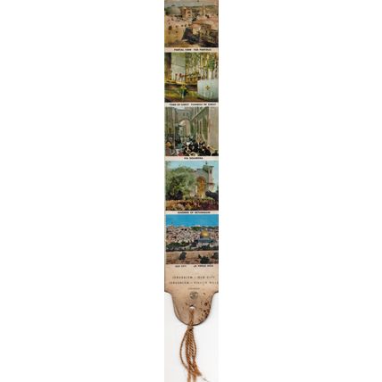 Palphot Bookmark Flowers of the Holy Land & Jerusalem Old City Plastic Covered