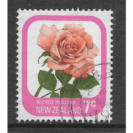 NEW ZEALAND 1976 GARDEN ROSES 7c MICHELE MEILLAND ROSE SG1092 FINE USED