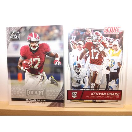 2016 Panini Score/ Leaf Draft KENYAN DRAKE (UA/Dolphins) 2 x Rookie Cards