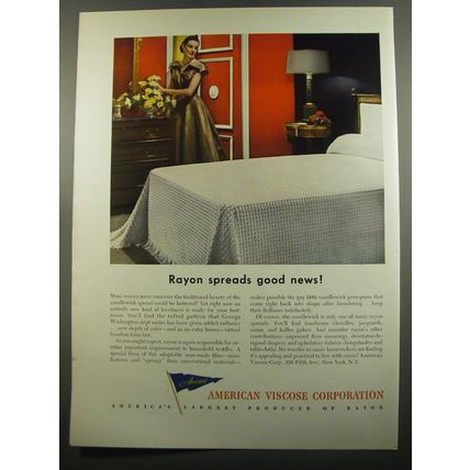 1951 American Viscose Corporation Ad - Rayon spreads good news