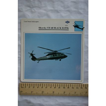 Sikorsky UH-60 Black Hawk - USA - Land Based Helicopter - Collectors Club Card