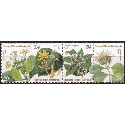 Micronesia 1994 SG 381-4 UMM Strip - Flora/Flowers (B-168-03)