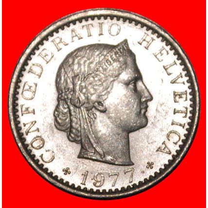 LIBERTY (1939-2022): SWITZERLAND ★ 20 RAPPEN 1977 DIES 1+A★LOW START★NO RESERVE