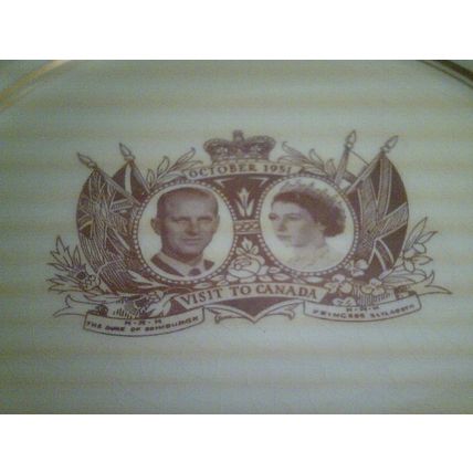 Cassidian Princess Elizabeth and Prince Philp visit to Canada 1951Plate