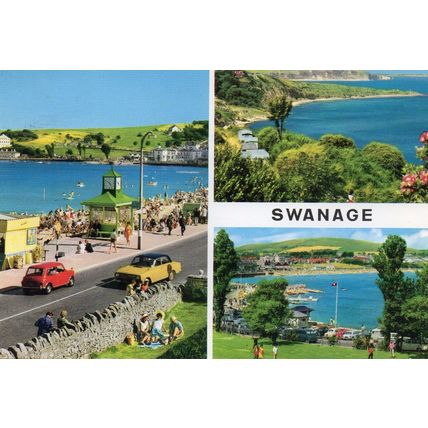 The Esplanade & Bays, Swanage, Dorset Postcard John Hinde 3BM53 (750)