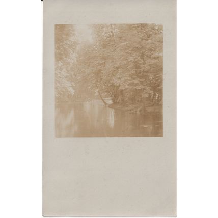 Antique GB Postcard 1915 - woodland and water scene
