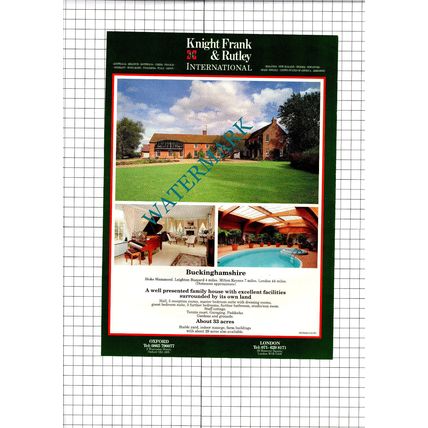 Stoke Hammond Buckinghamshire House Sale Advert - 1994 Clipping / Print