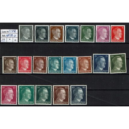 Los H22958: Deutsches Reich Mi. 781/98 a+b **